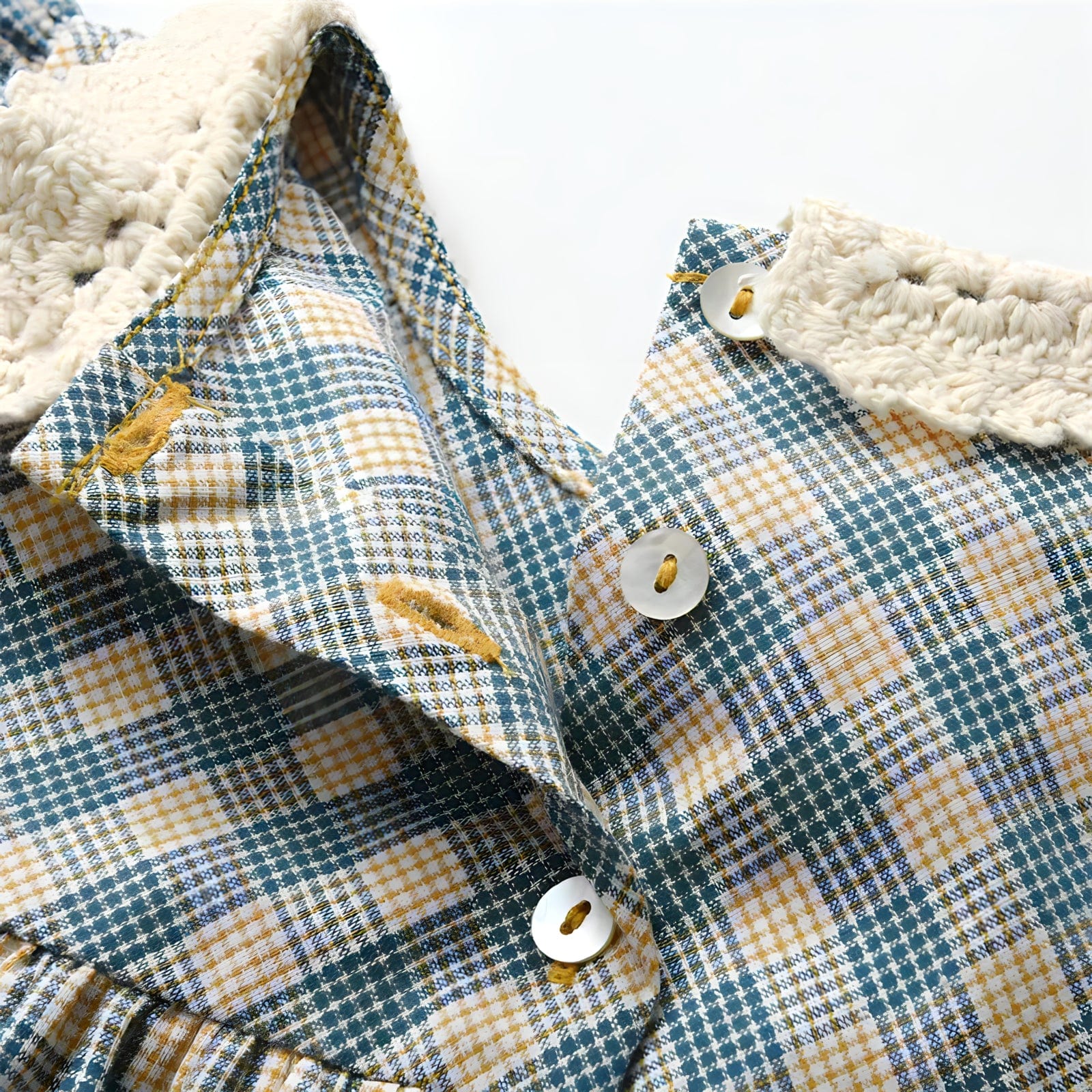 ONEAKIDS Baby & Toddler clothing Vintage Casual Girls' Plaid Dress