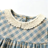 ONEAKIDS Baby & Toddler clothing Vintage Casual Girls' Plaid Dress