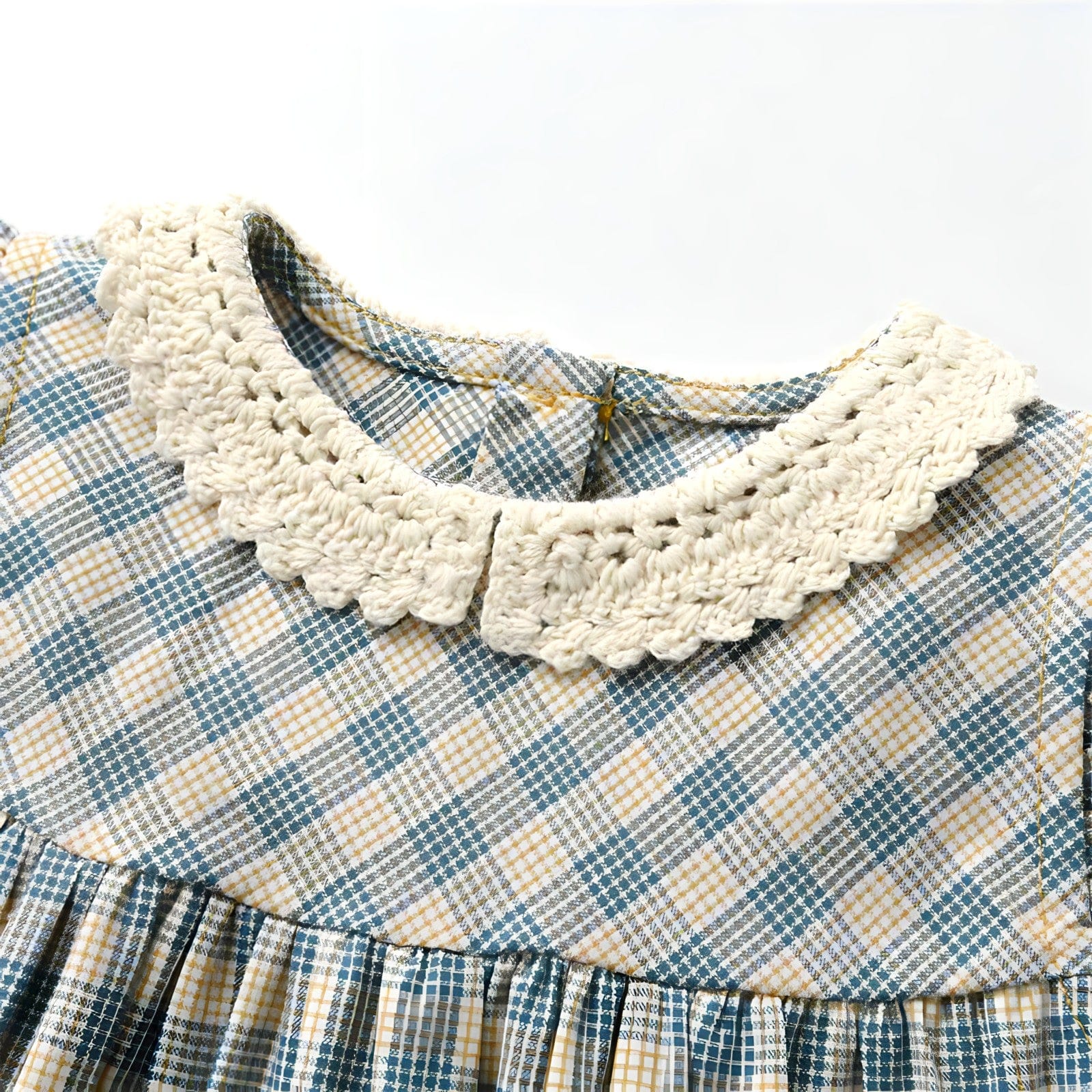 ONEAKIDS Baby & Toddler clothing Vintage Casual Girls' Plaid Dress