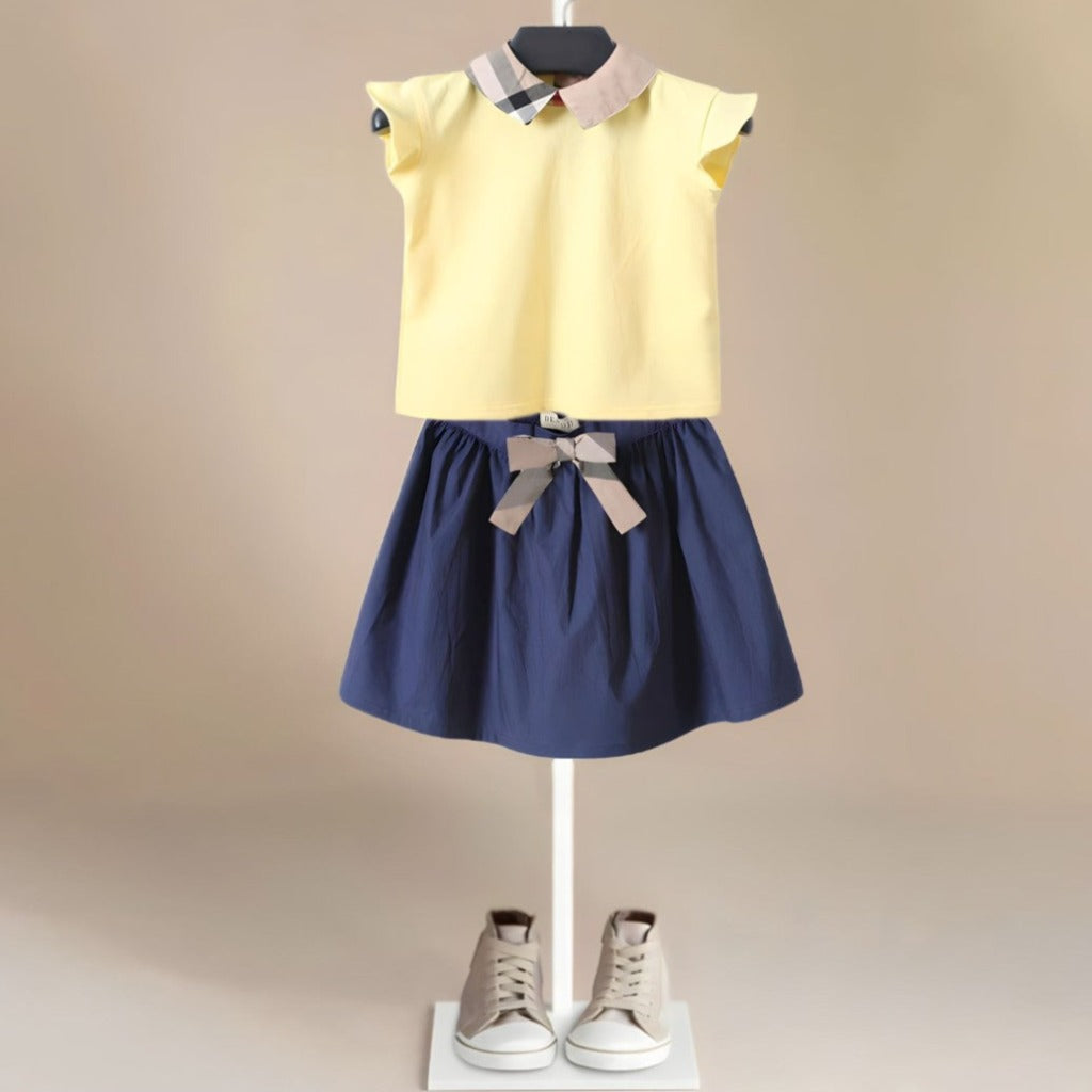 ONEAKIDS Baby & Toddler clothing YELLOW / 12-18M Organic Cotton Retro Skirt & Top Set