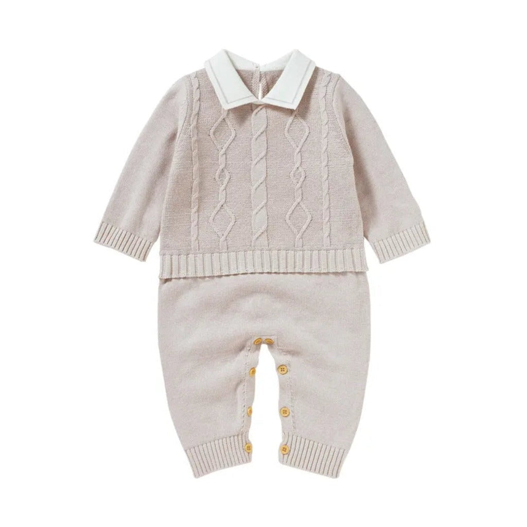 ONEAKIDS Baby & Toddler Outfits 0-3M / BEIGE Merino Baby & Toddler Romper
