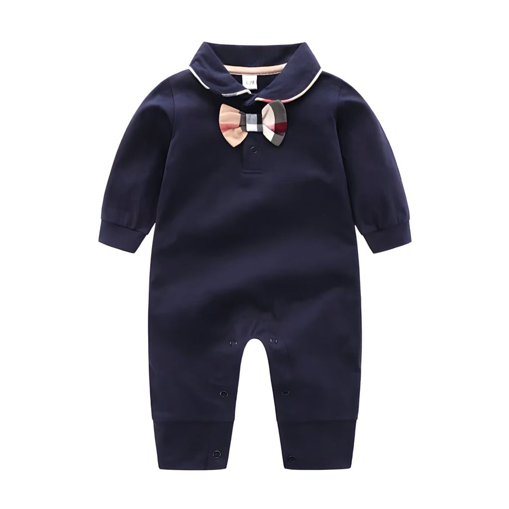 ONEAKIDS Baby & Toddler Outfits 0-3M / BLUE Bow Tie Baby Romper