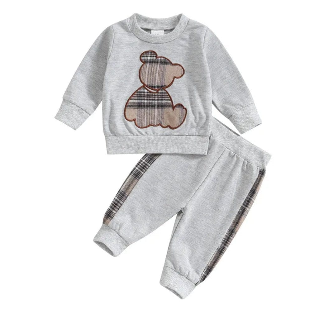 ONEAKIDS Baby & Toddler Outfits 0-3M / GRAY Baby Bear Unisex Set