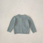 ONEAKIDS Baby & Toddler Outfits 100% Knit Cotton Sage Blue Little girls' Cardigan