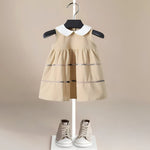 ONEAKIDS Baby & Toddler Outfits 12-18M / BEIGE Soft Cotton Girls' Dress 1-8Y