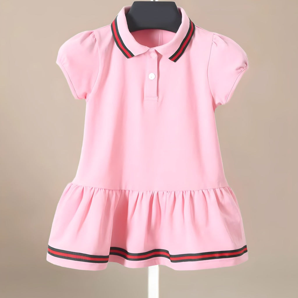 ONEAKIDS Baby & Toddler Outfits 12-18M / PINK Elaine Organic Cotton Polo Dress