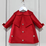 ONEAKIDS Baby & Toddler Outfits 12-18M / RED / LONG SLEEVE Festive Party Girl Dress with Charms