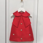 ONEAKIDS Baby & Toddler Outfits 12-18M / RED / SHORT SLEEVE Festive Party Girl Dress with Charms
