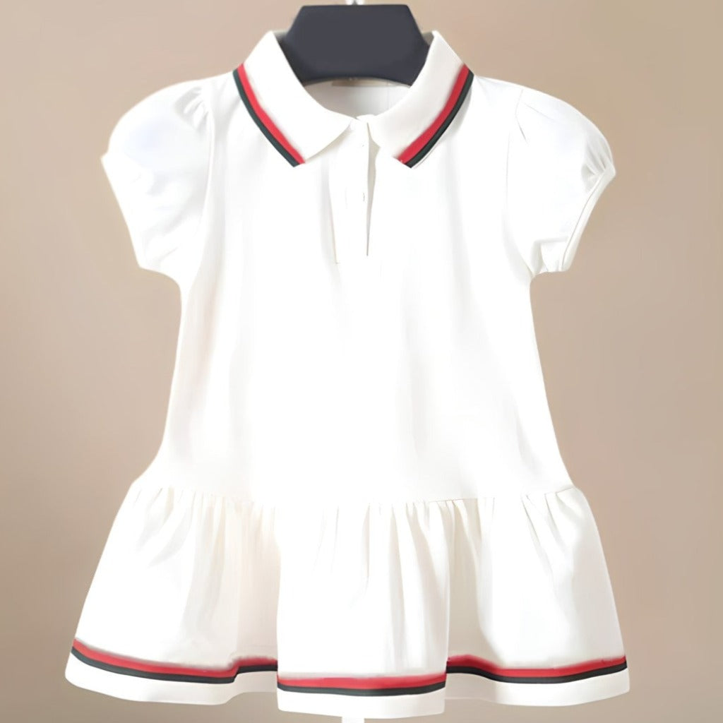 ONEAKIDS Baby & Toddler Outfits 12-18M / WHITE Elaine Organic Cotton Polo Dress