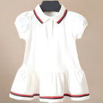 ONEAKIDS Baby & Toddler Outfits 12-18M / WHITE Elaine Organic Cotton Polo Dress