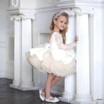ONEAKIDS Baby & Toddler Outfits 12-18M / WHITE Flower Girls' Festive Soleil Dress with Glitters
