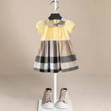 ONEAKIDS Baby & Toddler Outfits 12-18M / YELLOW Cannes Beige Plaid Girls' Dress