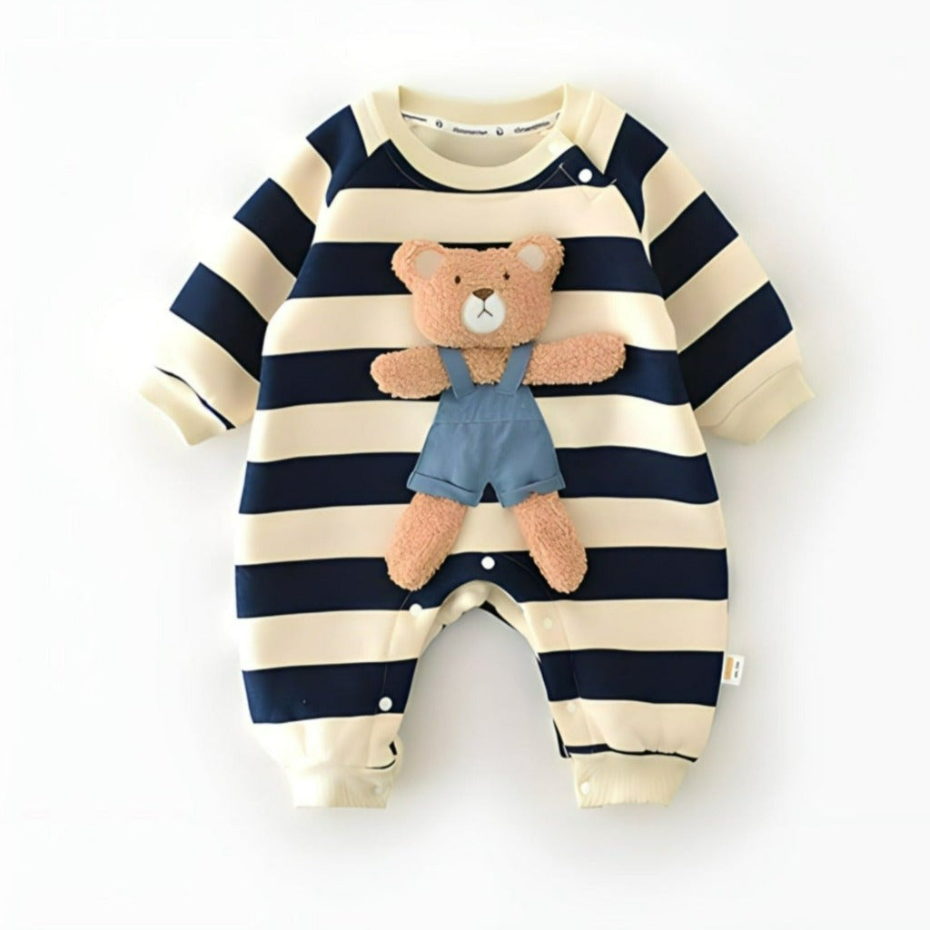 ONEAKIDS Baby & Toddler Outfits 3-6M / BLUE Cozy Unisex Baby Bear Romper