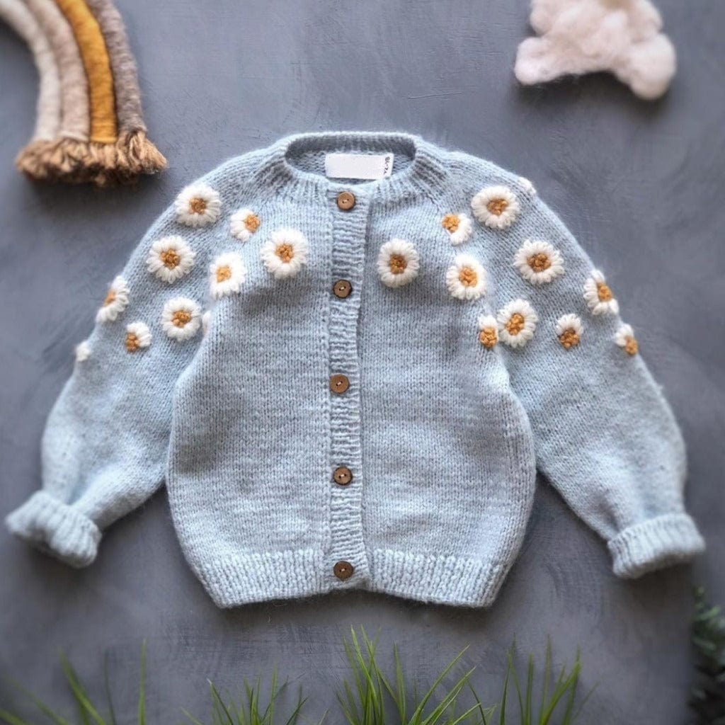 ONEAKIDS Baby & Toddler Outfits 3-6M / BLUE Daisy Little Girls' Knitted Cardigan