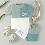 ONEAKIDS Baby & Toddler Outfits 3-6M / BLUE MAMA'S BOY 2-Piece Sweatsuit Set