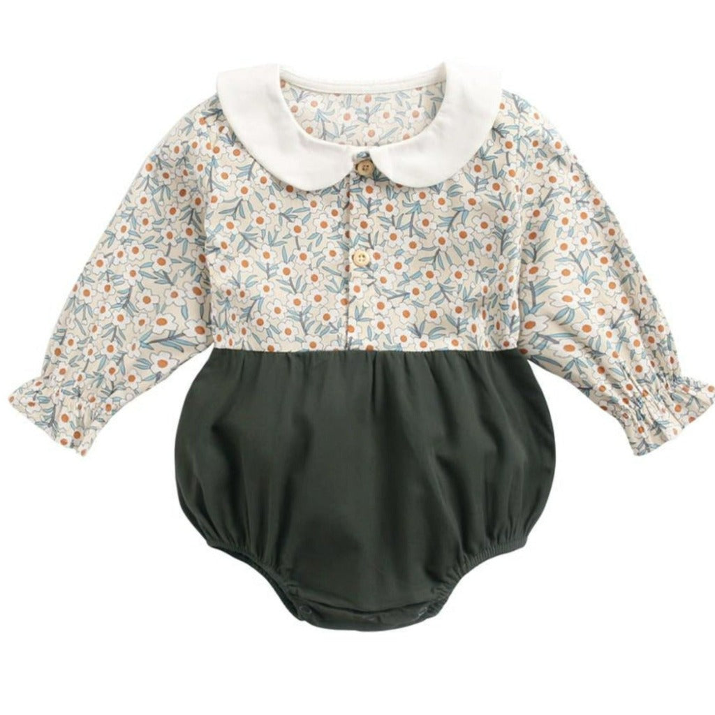 ONEAKIDS Baby & Toddler Outfits 3-6M / GREEN Baby & Toddler Floral Bodysuit