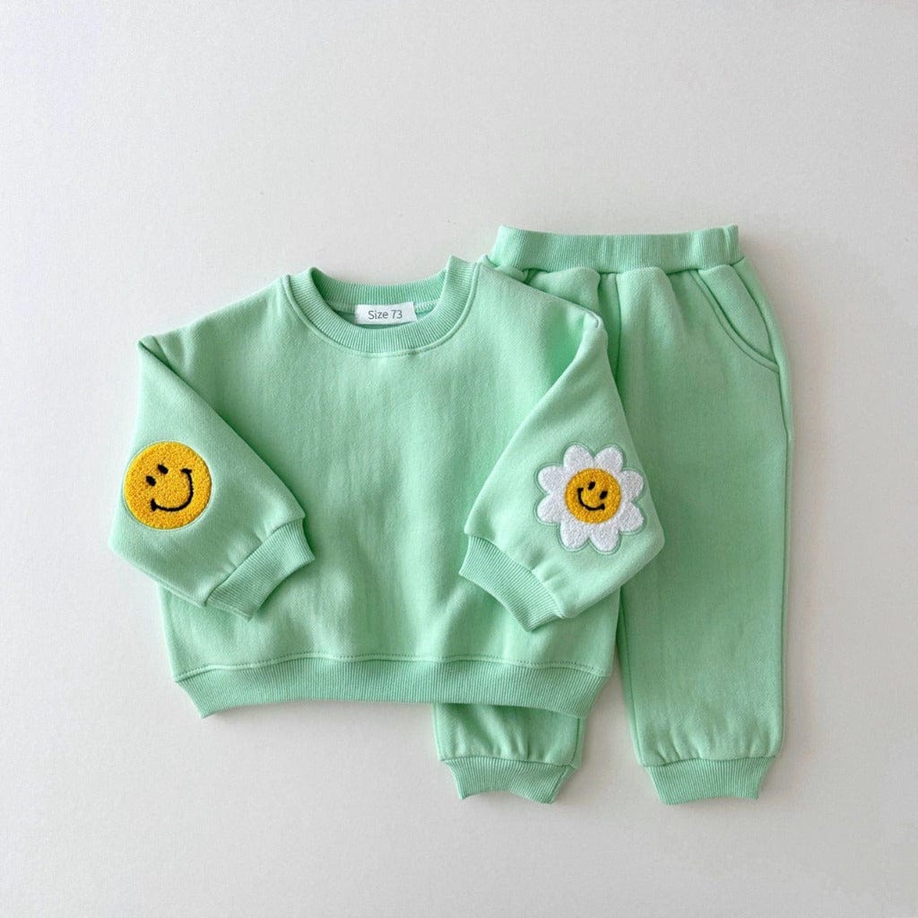 ONEAKIDS Baby & Toddler Outfits 3-6M / GREEN Daisy Cotton Set for Baby & Toddler