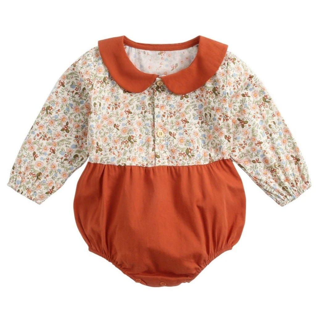ONEAKIDS Baby & Toddler Outfits 3-6M / ORANGE Baby & Toddler Floral Bodysuit