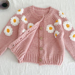 ONEAKIDS Baby & Toddler Outfits 3-6M / PINK Daisy Little Girls' Knitted Cardigan