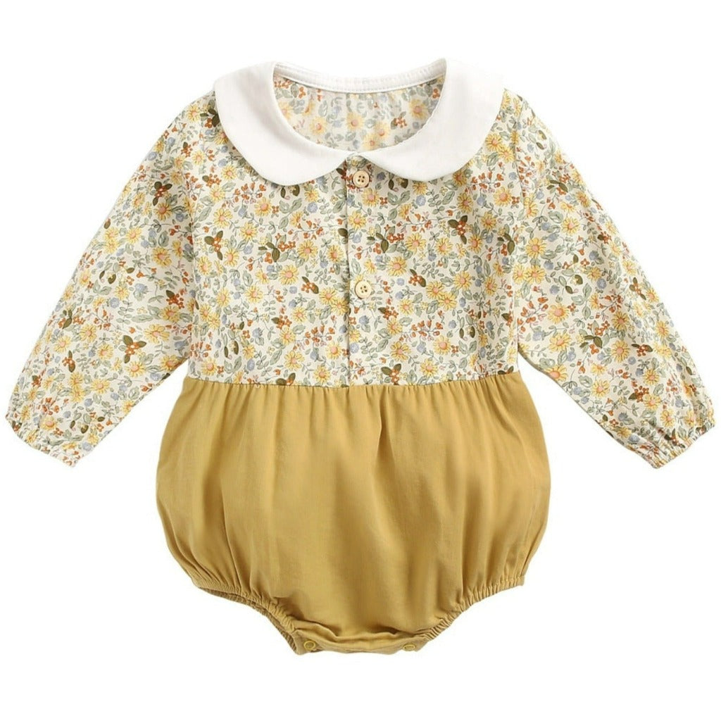ONEAKIDS Baby & Toddler Outfits 3-6M / YELLOW Baby & Toddler Floral Bodysuit