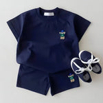 ONEAKIDS Baby & Toddler Outfits 6-12M / BLUE LA Bear Shorts & T-Shirt Unisex Matching Set