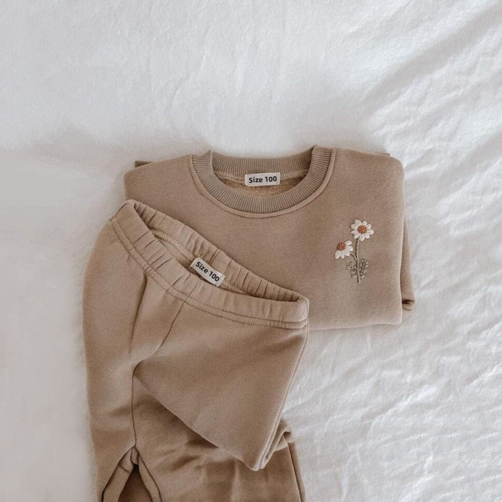 ONEAKIDS Baby & Toddler Outfits 6-12M / BROWN Unisex Top & Bottom Cozy Set