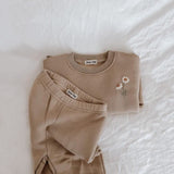 ONEAKIDS Baby & Toddler Outfits 6-12M / BROWN Unisex Top & Bottom Cozy Set