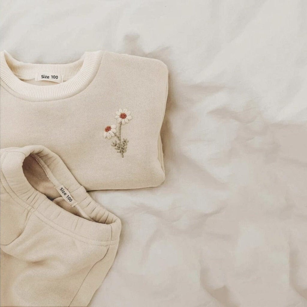 ONEAKIDS Baby & Toddler Outfits 6-12M / CREAM Unisex Top & Bottom Cozy Set