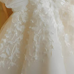 ONEAKIDS Baby & Toddler Outfits All White Tulle Flower Girl Dress with Ribbon Bow