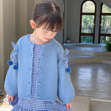 ONEAKIDS Baby & Toddler Outfits Baby Blue Cardigan and Dress Set