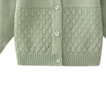 ONEAKIDS Baby & Toddler Outfits Baby Girls Flower Embroidered Knit Cotton Cardigan