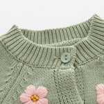 ONEAKIDS Baby & Toddler Outfits Baby Girls Flower Embroidered Knit Cotton Cardigan