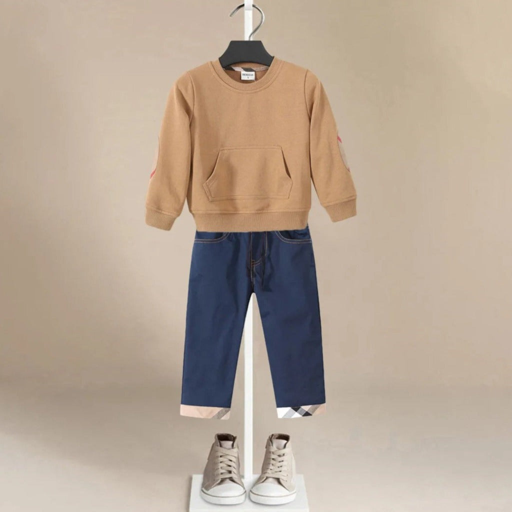 ONEAKIDS Baby & Toddler Outfits BEIGE / 12-18M 2-Piece Boys' Cotton & Denim Set
