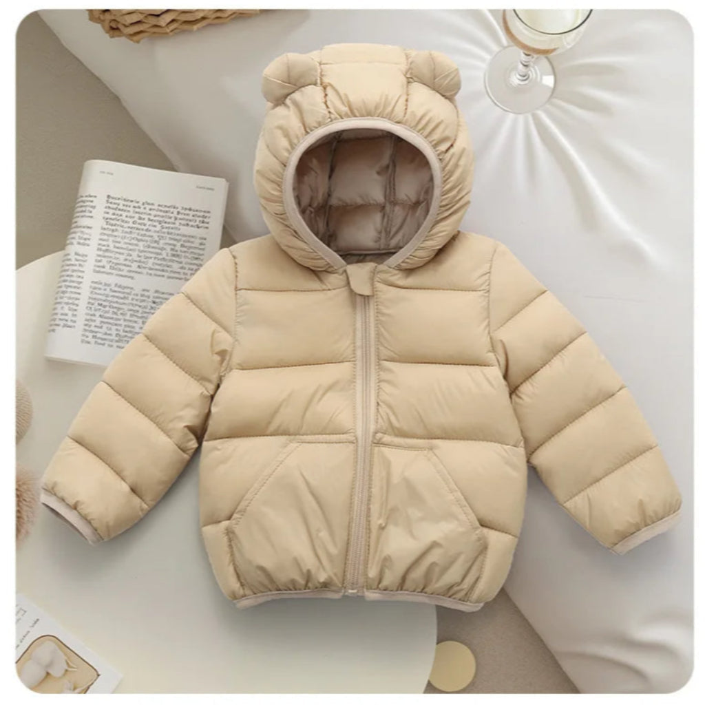 ONEAKIDS Baby & Toddler Outfits BEIGE / 12-18M Cute Bear-Ears Unisex Puffer Jacket