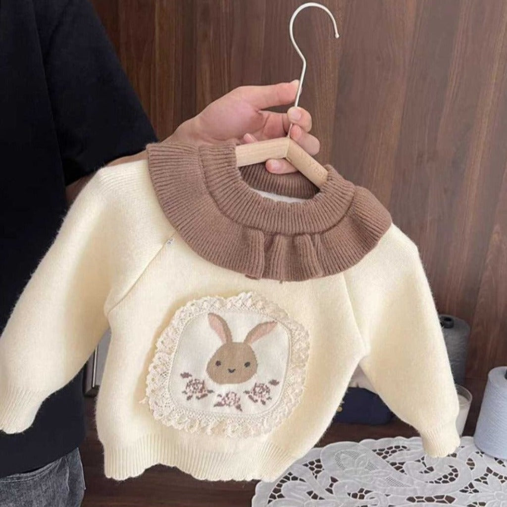 ONEAKIDS Baby & Toddler Outfits BEIGE / 12-18M Vintage Bunny Wool Girls' Sweater
