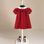 ONEAKIDS Baby & Toddler Outfits Bib Collar Monaco Girls' Dress in Red