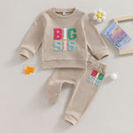 ONEAKIDS Baby & Toddler Outfits BIG SIS / 6-12M Lil Sis & Big Sis Matching Sets in Beige