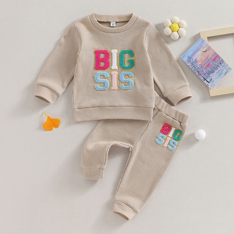 ONEAKIDS Baby & Toddler Outfits BIG SIS / 6-12M Lil Sis & Big Sis Matching Sets in Beige