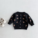 ONEAKIDS Baby & Toddler Outfits BLACK / 0-3M Cherry Button Down Little Girls' Cardigan