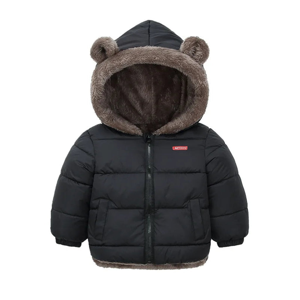 ONEAKIDS Baby & Toddler Outfits BLACK / 2T Bear Ear Winter Jacket with Ski Pants