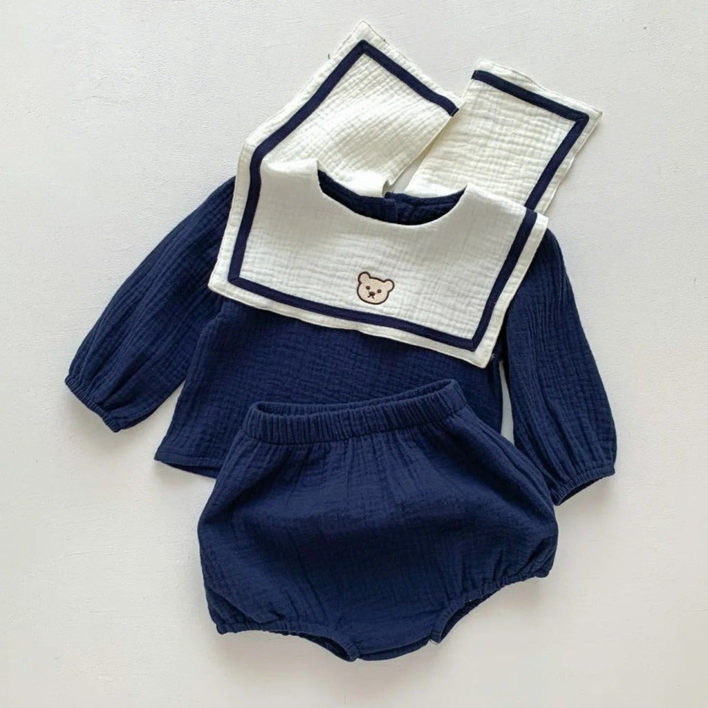ONEAKIDS Baby & Toddler Outfits BLUE / 0-3M Soft Muslin Baby & Toddler 2-piece Set