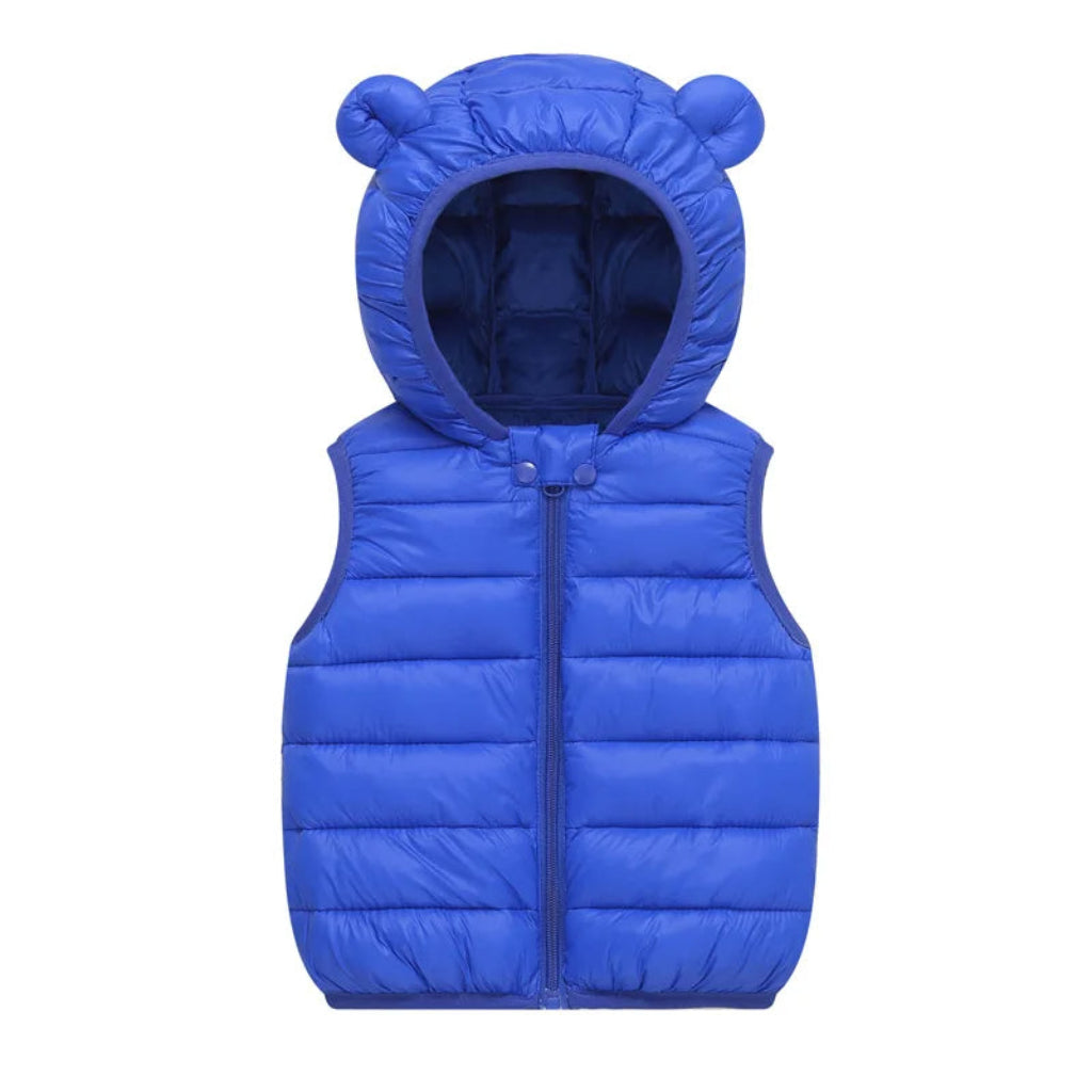 ONEAKIDS Baby & Toddler Outfits BLUE / 12-18M Kids' Unisex Bear Sleeveless Puffer Vest
