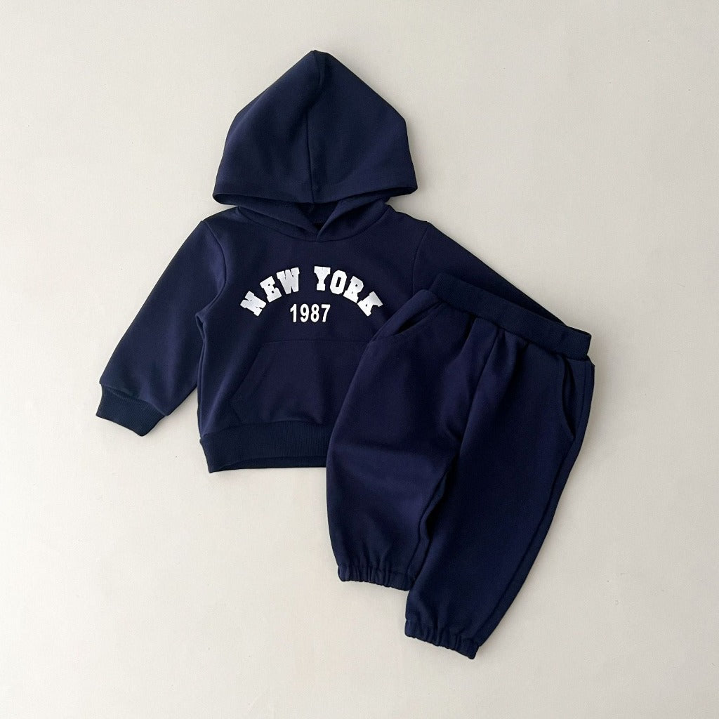 ONEAKIDS Baby & Toddler Outfits BLUE / 12-18M New York Hoodie Sweatshirt and Pants Set
