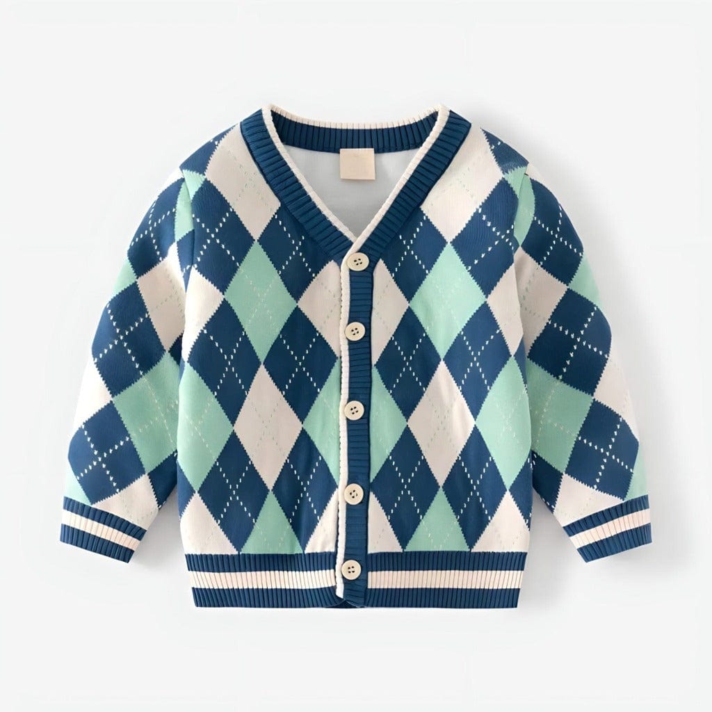 ONEAKIDS Baby & Toddler Outfits BLUE / 18-24M Boy's Argyle Cardigan