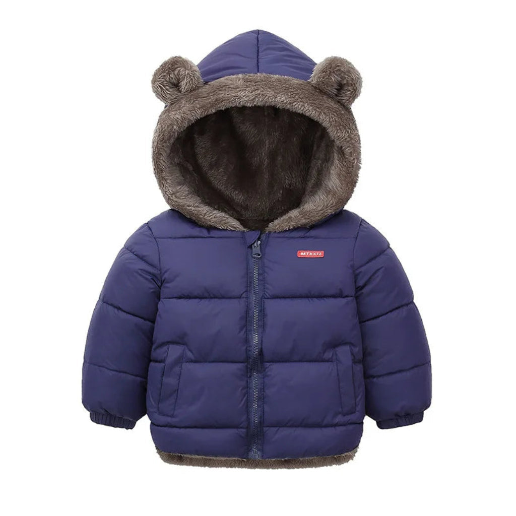 ONEAKIDS Baby & Toddler Outfits BLUE / 2T Bear Ear Winter Jacket with Ski Pants