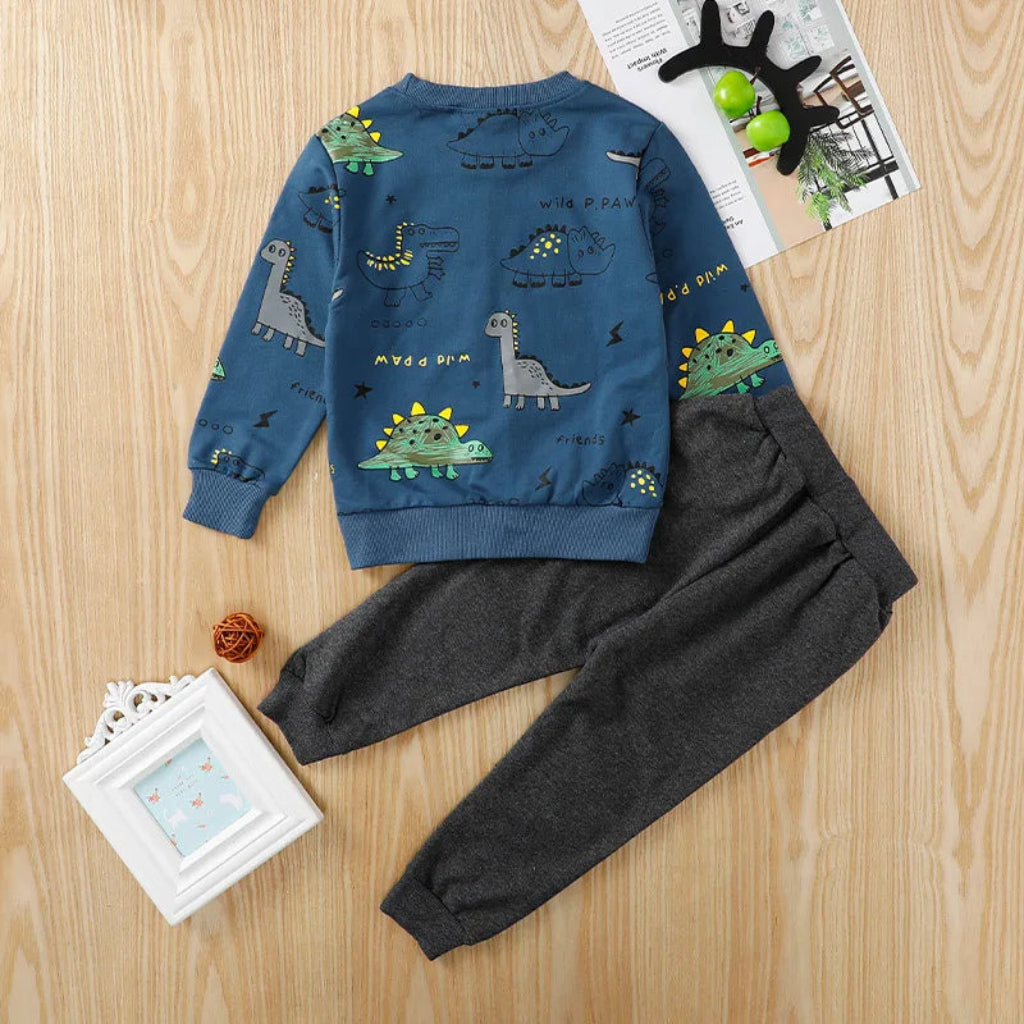 ONEAKIDS Baby & Toddler Outfits BLUE / 2T Dinosaur Spinosaurus Boys' Matching Set