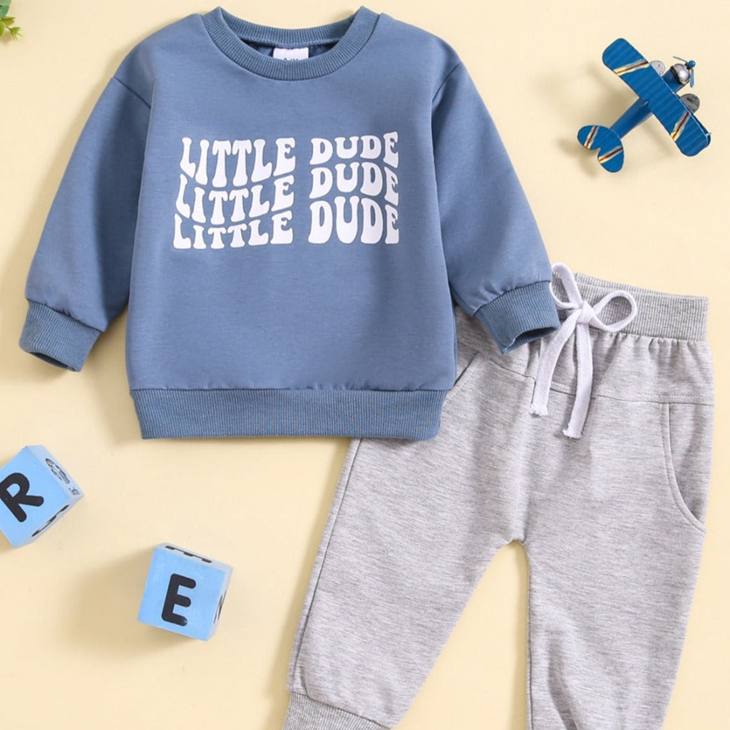 ONEAKIDS Baby & Toddler Outfits BLUE / 3-6M Little Dude Baby and Toddler 2-Piece Set