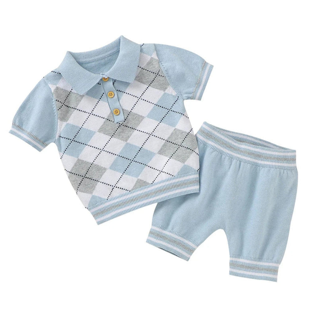 ONEAKIDS Baby & Toddler Outfits BLUE / 6-12M Athens Little Boys' Matching Set