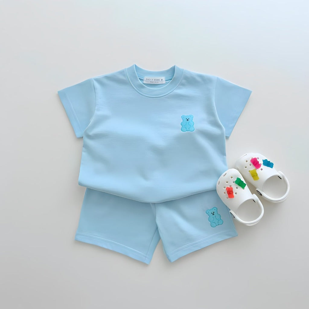 ONEAKIDS Baby & Toddler Outfits BLUE / 6-12M Gummy Bear Soft Cottom top and Bottom Set