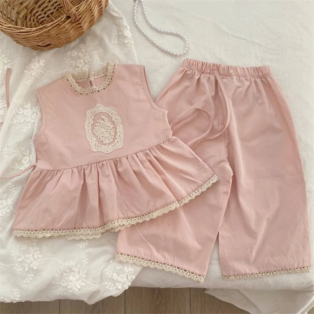 ONEAKIDS Baby & Toddler Outfits Boho Pink Penelope Top & Bottom Set
